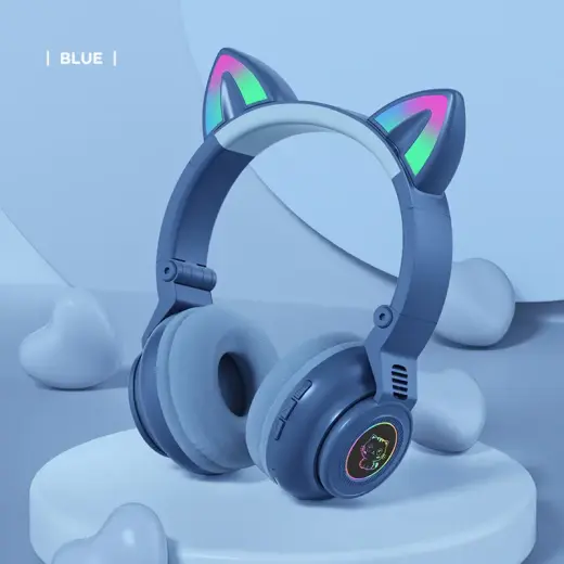 Goodbuy Macaron wireless headsets for kids | bluetooth 5.0 blue