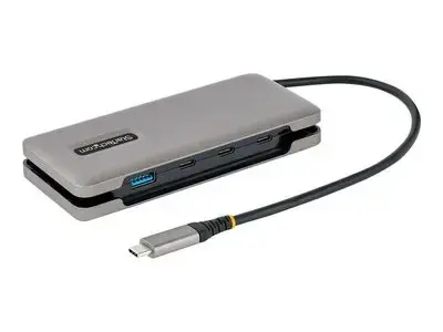 StarTech.com 4-Port USB-C Hub, 1x USB-A and 3x USB-C Ports, USB 3.1 10Gbps, Bus Powered, USB Type C Hub with 9.8in (25cm) Wrap-Around Cable, Portable USB-C to USB-A Hub - USB Expansion Hub (HB31CM1A3CB) - hub - 4 ports