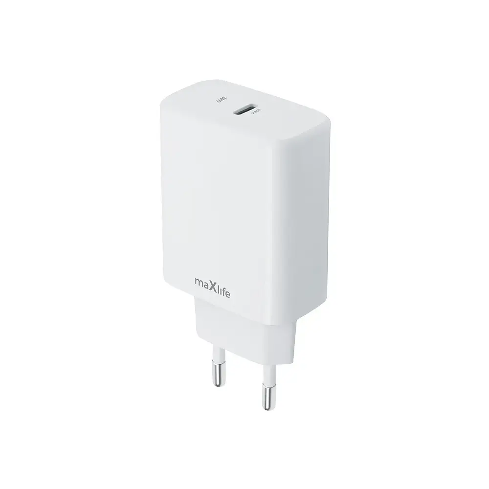 Maxlife MXTC-10-20C tīkla lādētājs | 20W | PD, QC | USB-C | balts
