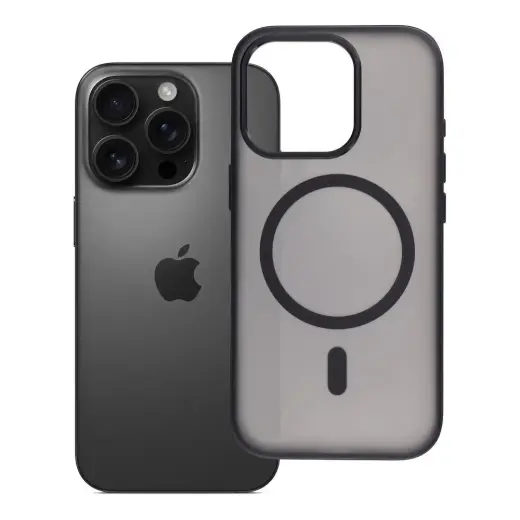Flexline Mag telefono dėklas su MagSafe palaikymu iPhone 16 Pro juodas