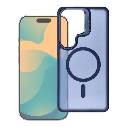 Forcell F-Protect Shadow Stand Premium phone case with stand and MagSafe support for Samsung Galaxy S26 (S942) navy