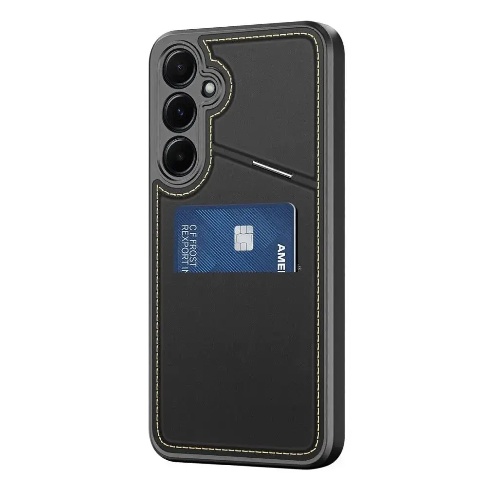 Dux Ducis Rafi II Mag grāmatveida maciņš un ar statīvu telefonam Samsung Galaxy A35 (A356) melns