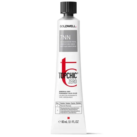 Goldwell, TopChic Zero, Ammonia-Free, Permanent Hair Dye, 7NN Mid Natural Blonde Intense, 60 ml
