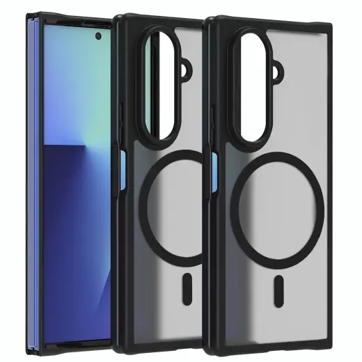 Full Matte telefono dėklas su MagSafe palaikymu Samsung Galaxy Z Fold 8 (F971) juodas