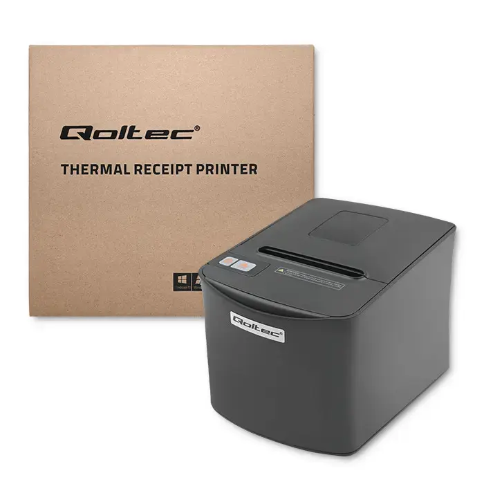 Qoltec Receipt printer RTP-0256 | voucher | thermal | High Speed | 203 dpi | USB
