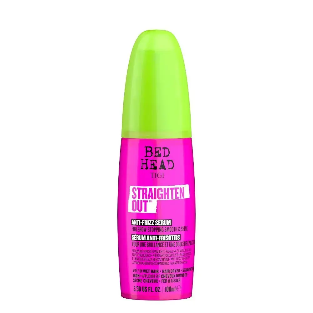 Tigi Straighten Out Anti Frizz Serum for Smooth Shiny Hair, 100Ml in White