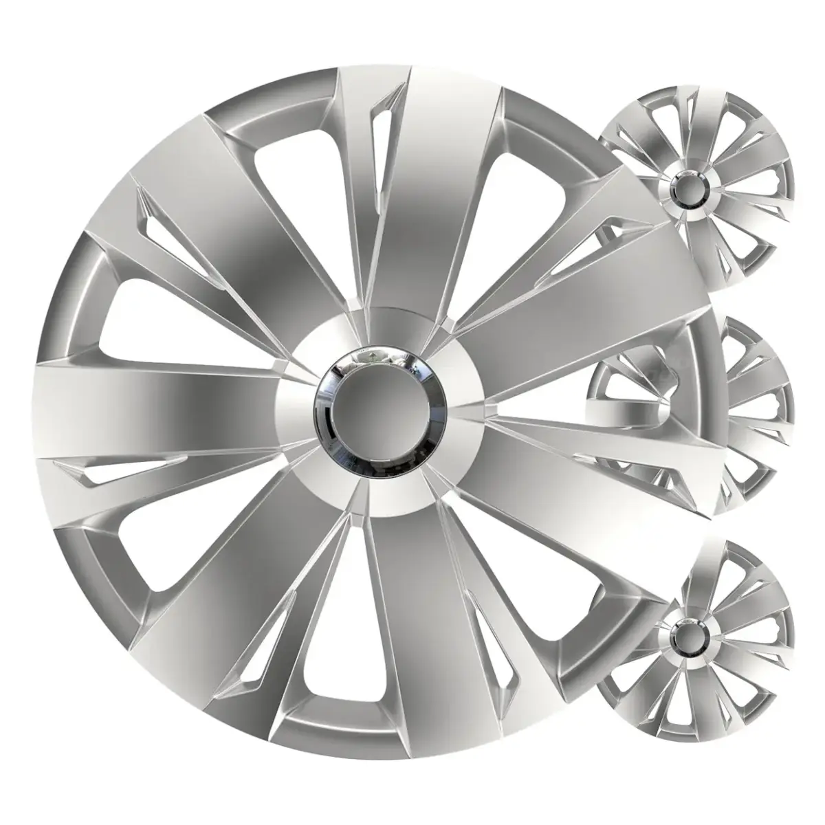 Car hubcaps 4pcs set Energy silver 14" COLOR BOX