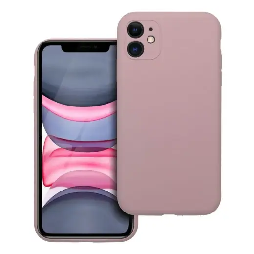 Silicone 2mm maciņš telefonam iPhone 11 rozā smilškrāsas