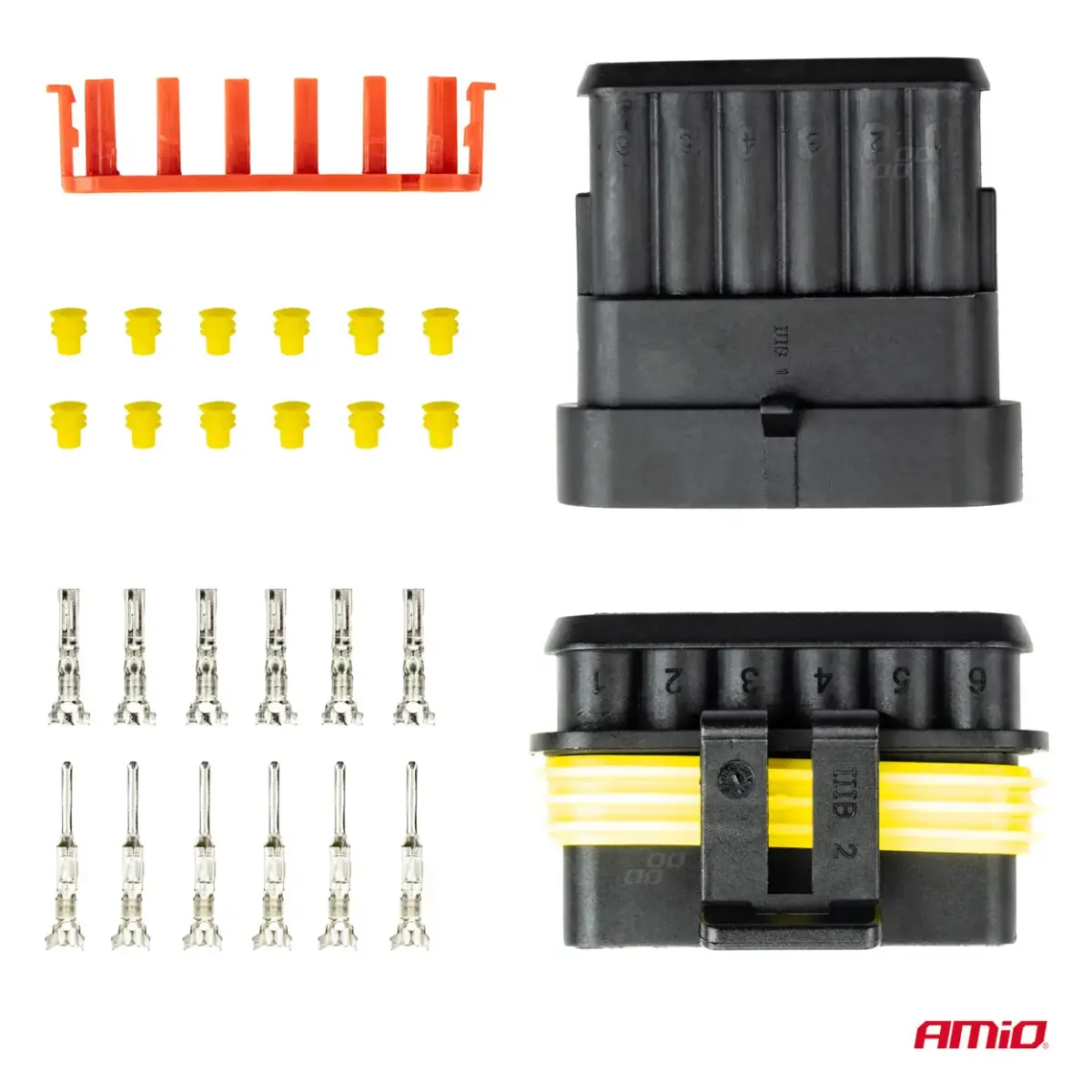 Connector plug and socket set AMIO-03522
