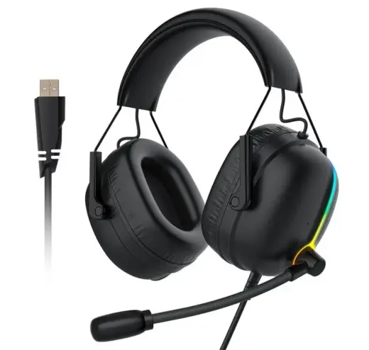Gaming headphones BlitzWolf AA-GB4, RGB, 7.1 (black)