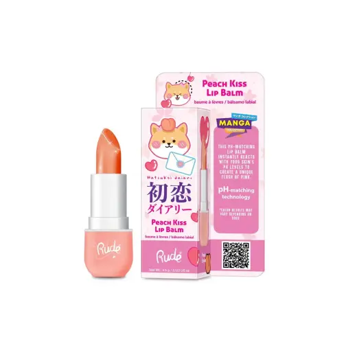 Rude Cosmetics, Peach Kiss, Hydrating, Lip Balm, 3.5 ml