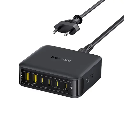 Baseus EnerFill FH21 travel charger | 120W | GaN | USB-C, USB-A | black