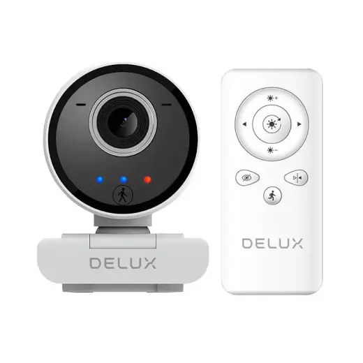 Smart Webcam with Tracking and Built-in Microphone Delux DC07 (White) 2MP 1920x1080p