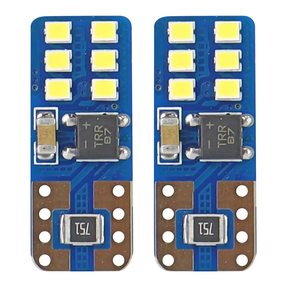 LED CANBUS 12SMD UltraBright 2016 T10e (W5W)  White 12V/24V