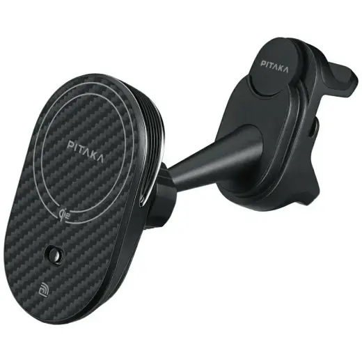 Car mount with wireless charger PITAKA MagEZ Pro 2 Qi2 Tesla Magsafe for Tesla Model 3|Y black gray