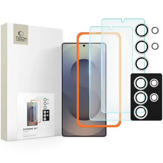 TECH-PROTECT SUPREME защитное стекло для телефона Samsung Galaxy S25 Ultra прозрачный 3 шт.