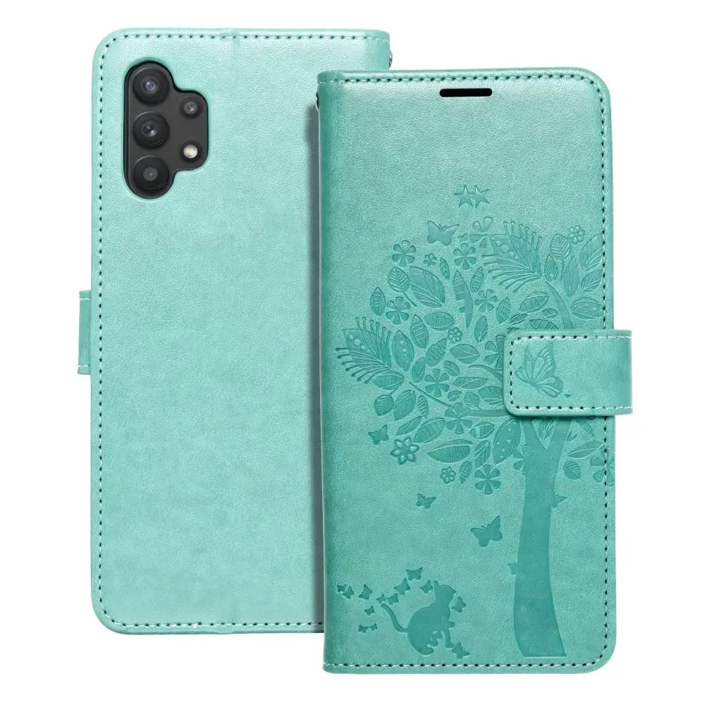 MEZZO tree grāmatveida maciņš telefonam Samsung Galaxy A32 5G (A326) zaļš