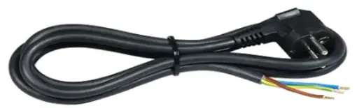 Cable with plug 3Gx0.75 2m black