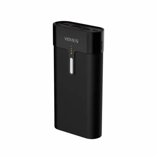 Vidvie PB04 Power Bank Ultra Aluminium 20000 mAh Universal Charger for devices LED | USB 2.1A Black