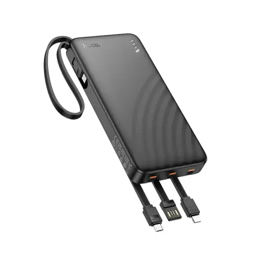 Hoco J146 Power Bank | 10,000 mAh | 10W | USB-A, USB-C, Lightning, Micro USB | black