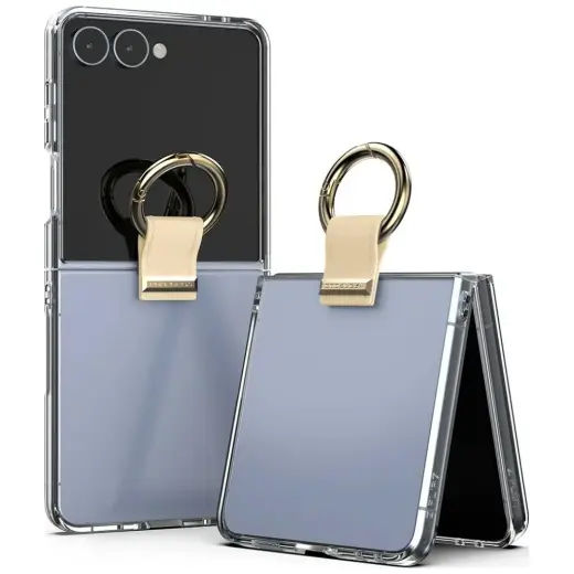 Case Mercury Golden Bell Clear Case for   Samsung Galaxy Z Flip8 beige