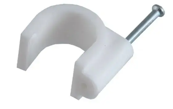 Cable clip 7mm 25gb white