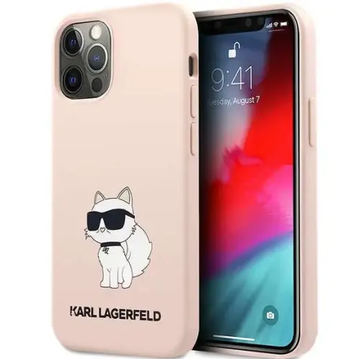 Karl Lagerfeld KLHCP12MSNCHBCP iPhone 12 |12 Pro 6,1" hardcase różowy|pink Silicone Choupette