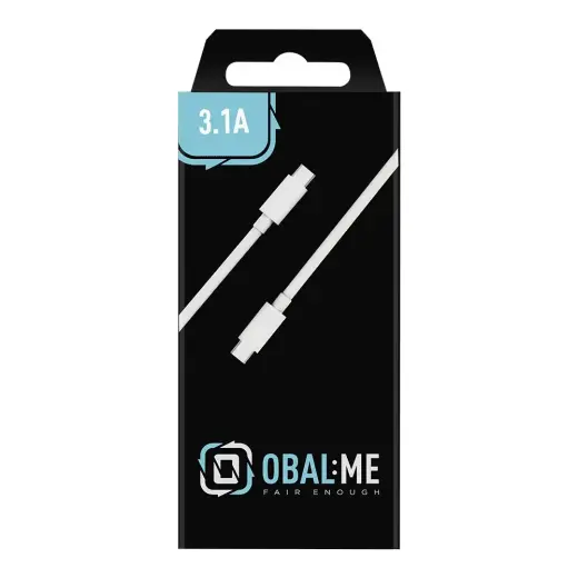 Obal:Me data transfer and charging cable | USB-C to USB-C | 15.5W | 1m | white