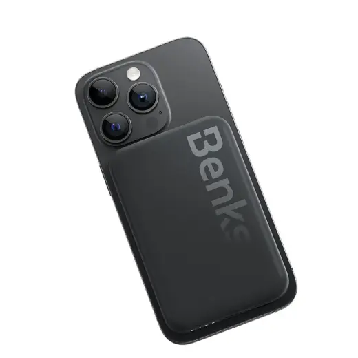 Benks Ārējais akumulators (powerbank) 6000mAh MP10 - USB-C - magnētisks ar indukcijas uzlādi melns