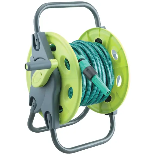 Hose reel cart with hose and accessories 15m
