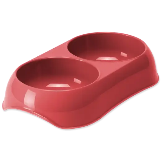 Bļoda dzīvniekiem, plastmasa : Magic Cat Plastic Double Bowl, red,23*13cm