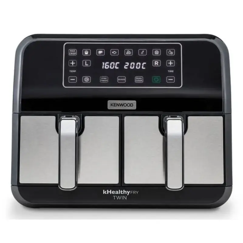Kenwood Airfryer HFM20 000MB Kenwood000MB Kenwood 000MB kHealthy Twin 2x4L black silver (HFM20.000MB)