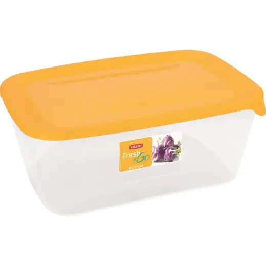 Food container rectangle 3L Fresh&Go yellow