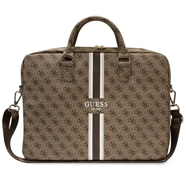 Guess Torba GUCB15P4RPSW 16" brązowy |brown 4G Printed Stripes