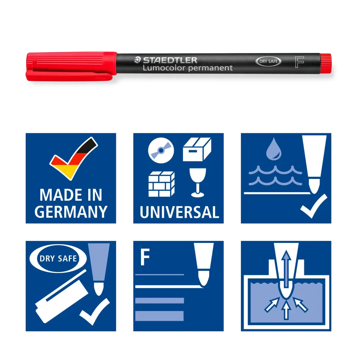 Noturīgais marķieris STAEDTLER kodoskopa plēvēm OHP 318F, 0.6mm, melns