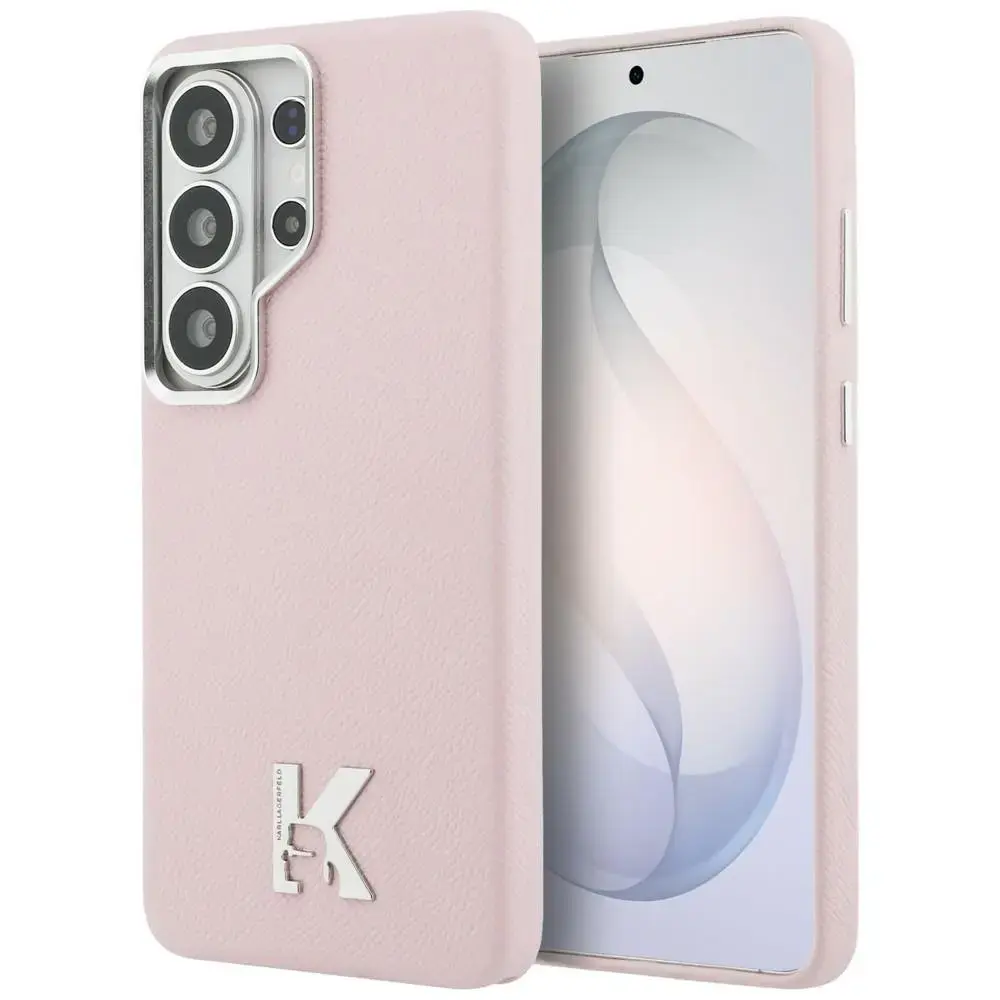 Karl Lagerfeld K Metal Logo maciņš ar MagSafe atbalstu telefonam Samsung Galaxy S26 Ultra (S948) rozā