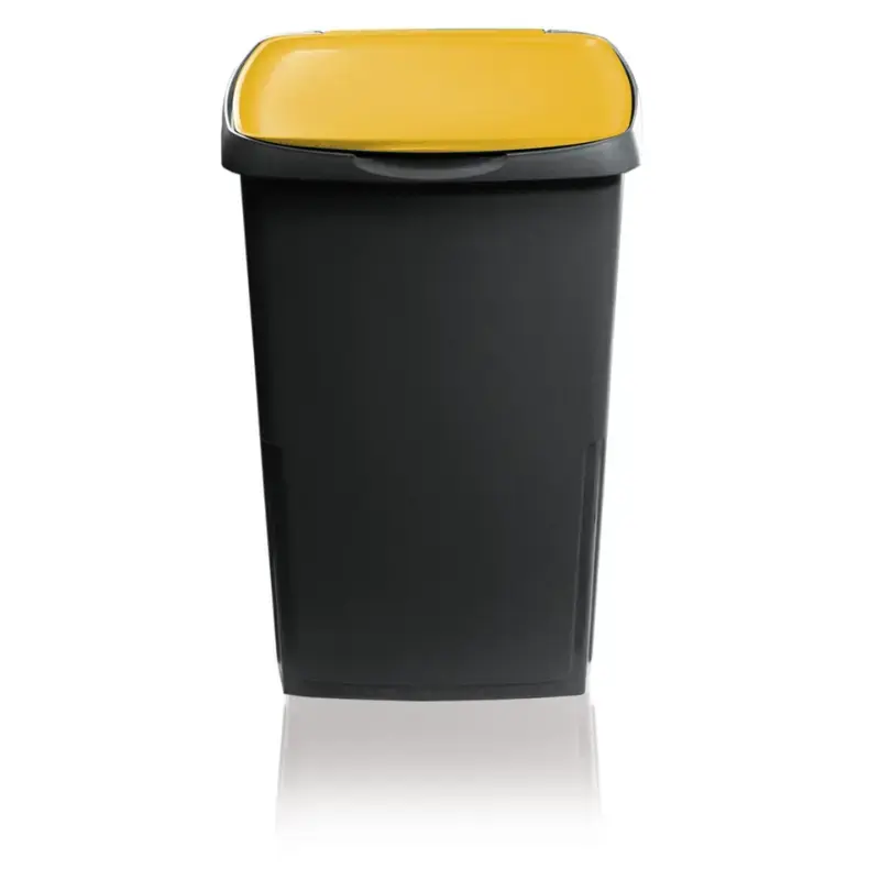 Atkritumu tvertne Eco solution 45L 37x36x53,5cm tumši  pelēka/dzeltena
