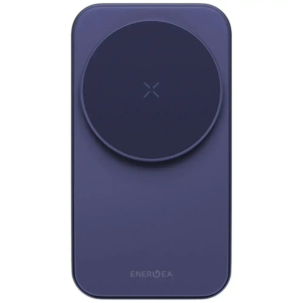 ENERGEA MagTrio 2 3-in-1 bezvadu lādētājs | Qi 2.2 | Saderīgs ar MagSafe | 25W | zils