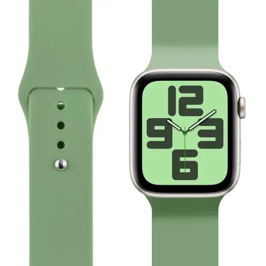 Obal:Me nutikella rihm Apple Watch (42/44/45/46/49 mm) jaoks | silikoonist | roheline