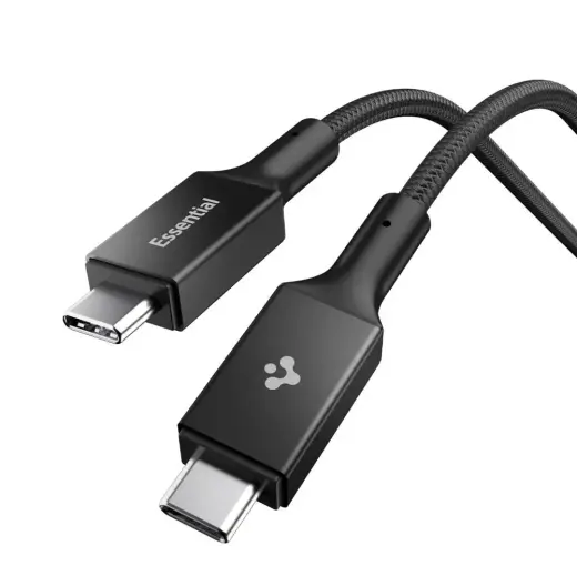 SPIGEN EB10015CC duomenų perdavimo ir įkrovimo laidas | USB-C į USB-C | PD | 100W | 1.5m | juodas