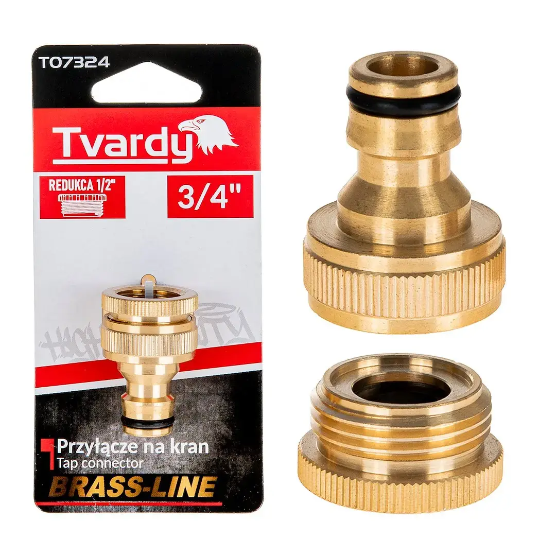 3/4" kraaniühendus 1/2" reduktoriga BRASS-LINE seeria