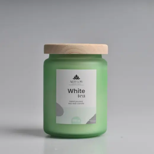 Aromātiskā svece WHITE TEA 580gr, +|- 60h