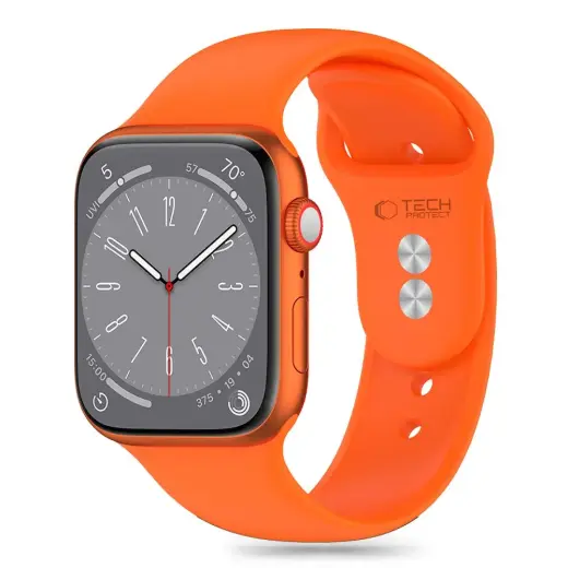 TECH-PROTECT СИЛИКОНОВЫЙ APPLE WATCH 6 | 7 | 8 | 9 | 10 | SE (40 | 41 | 42 ММ) ЯРКО-ОРАНЖЕВЫЙ
