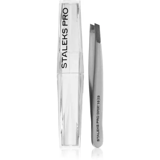 Staleks Expert 10 Eyebrow Tweezers Type 3 - Eyebrow Tweezers with Wide and Tapered Tip