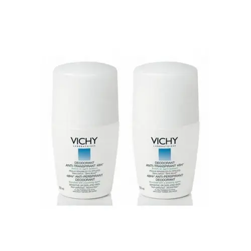 VICHY 48hr Anti-Perspirant Sensitive Skin ROLL-on DEODORANT 2 X 50ml