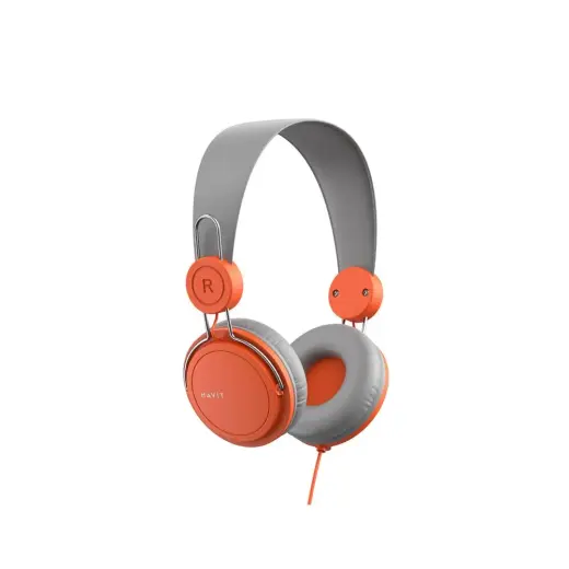 HAVIT wired headphones HV-H2198d on-ear grey-orange