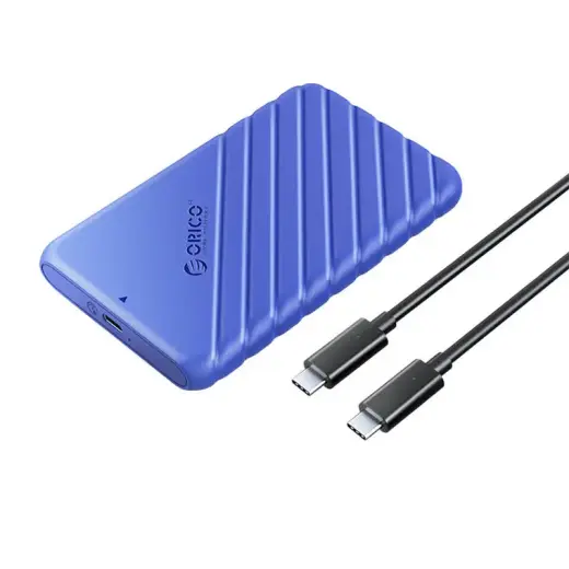 Orico 2.5' HDD | SSD Enclosure, 6 Gbps, USB-C 3.1 Gen1 (Blue)