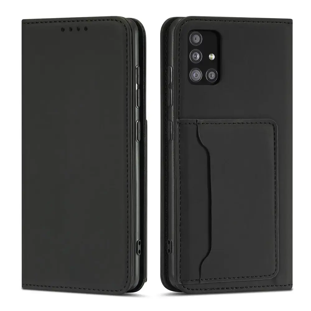 Magnet Card Case Case for Xiaomi Redmi Note 11 Pro Pouch Wallet Card Holder Black
