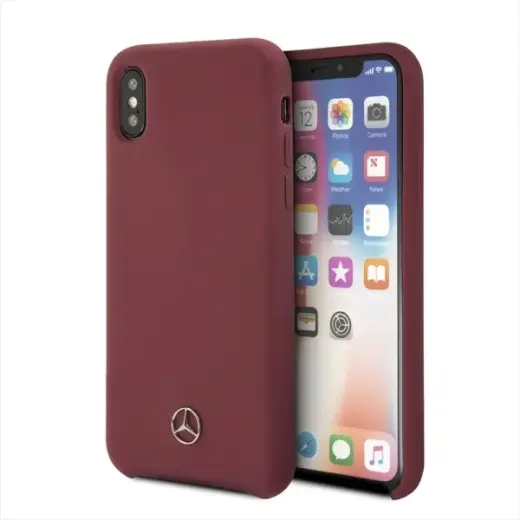 Mercedes MEHCPXSILRE iPhone X| Xs hard case czerwony|red