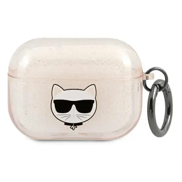 Karl Lagerfeld case for Airpods Pro KLAPUCHGD gold Glitter Choupette